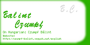 balint czumpf business card